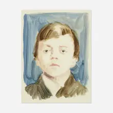 Annie Kevans, Adolf Hitler in Blue, 2010, oil on canvas paper