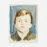 Annie Kevans, Adolf Hitler in Blue, 2010, oil on canvas paper