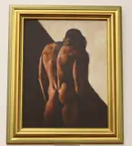 American School, Male Torso, [LGBTQ+ INTEREST], Oil on board