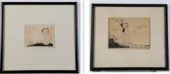 Dorothy Lake Gregory, Two works: "Seen Bath" and "Down to the See", Pair of limited edition etchings pencil numbered, titled and signed at base