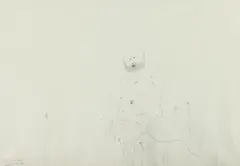 Leonard Baskin, Male Nude, Ink