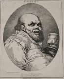 John Hamilton Mortimer, Falstaff, 1776, From Mortimer's "Twelve Characters from Shakespeare," etching on wove paper