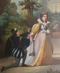 Continental School, Delivering a Love Letter, 1873, Oil on canvas