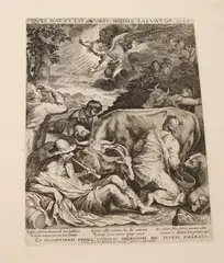 Aegidius Sadeler, The Annunciation to the Shepherds, Engraving after a painting by Jacobo Bassano (Venetian, 1510