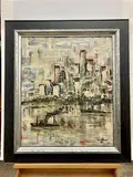 San Miguel, Urbanscape, 1961, Oil on board