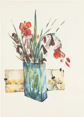 Vladimir Kara, Autumn Bouquet of Flowers, Gouache and watercolor on paper