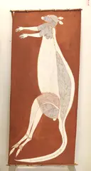 Dick Nguleingulei, Kangoroo, Bark painting dyed with with natural ink