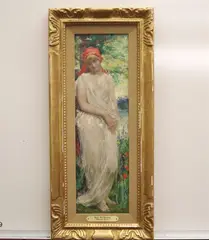 Robert Fowler, Young Girl Standing, Oil on canvas