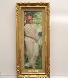 Robert Fowler, Young Girl Standing, Oil on canvas