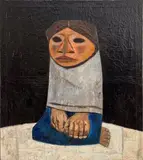 Eduardo Kingman, Seated Girl, 1965, Oil on canvas
