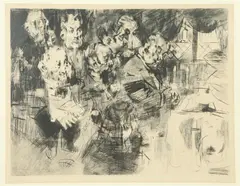 Jack Levine, Gangster Funeral, circa 1965, Drypoint and engraving