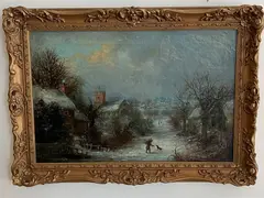 William R. Stone, Old Road Near Leominster, Oil on canvas