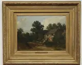 James Aumonier, Dittisham Devon, Oil on board. signed lower right hand corner