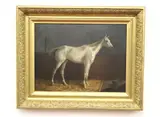 White Stallion by English School, Oil on canvas, sold Sep 2023