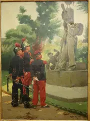 Marius Roy, Monument to Fallen heros, (for restoration), Oil on canvas