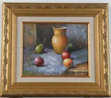 Summer Bounty by American School, Oil on canvas, sold Sep 2023