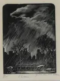Grace Albee, Showers, Pencil numbered, titled and signed at base