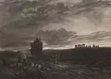 Francis Job Short, Stonehenge at Daybreak, 1897, Mezzotint is after the work included in the "Liber Studiorum" (Book of Studies, 1807-19), a collection of prints by J