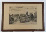 Marcel Jacque, La Maison de Th, Plate and pencil signed and pecil titled at base