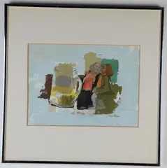 Javier Cabada, The Beer, Mixed media (watercolor, oil, and ink) on paper