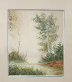 American School, The Beginning of Fall, Watercolor on paper
