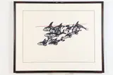 Barry Herem, Orca Tribe, 1991, Serigraph printed in three colors (indigo, graphite and brick red) on 100% cotton rag of archival quality paper