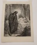Théodore Chassériau, "Yet she must die": plate 11 from Othello (Act 5, Etching or engraving based on a scene