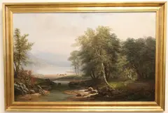 Paul Ritter, Vermont Autumnal Scene, Oil on board