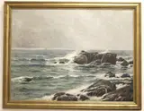 Edward Parker Hayden, Rocky Coastal Seascape, 1896, Oil on canvas