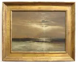 Seascape at Night by Continental School, 1880, Oil on canvas, sold Nov 2023