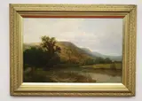 Alfred Augustus Glendening, Jr., A lake landscape, 1884, Oil on canvas