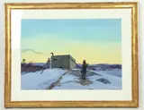 Looking for German Planes by Aiden Lassell Ripley, 1942, Watercolor on paper, offered Dec 2023