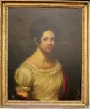 Young Lady Wearing a Red Shawl by Continental School, Oil on canvas, offered Dec 2023