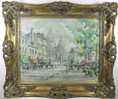 V. Gernon, Montmartre, Oil on canvas