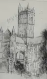 Gustav Trois, Washington Cathedral, Pencil titled, numbered and titled