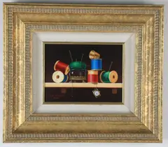 Beatrice Zerwekh, Hanging on by a Thread, 1990, Oil on canvas