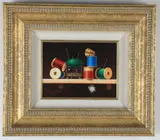 Beatrice Zerwekh, Hanging on by a Thread, 1990, Oil on canvas