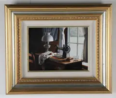Jane Mihalik, 1902 Singer Treadle Sewing Machine, 1989, Oil on board