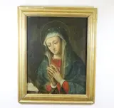 Madonna Praying by Italian School, Oil on canvas, sold Feb 2024