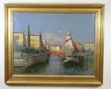 View of Venice by Italian School, Oil on canvas, sold Feb 2024