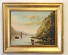 Late Spring Day by the Lake by Scottish School, Oil on board, sold Feb 2024