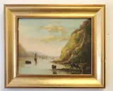 Scottish School, Late Spring Day by the Lake, Oil on board