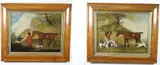 Pair of Hunting Scenes by English School, Oil on canvas, sold Feb 2024