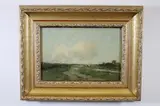 Aris Knikker, Dutch Landscape, Oil on board