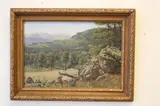 American School, Landscape, 1910, Oil on board
