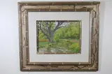 T. Allen Lawson, Woodland Landscape with Stream, Oil on Masonite