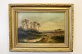 William Lamb Picknell, Landscape with two figures, Oil on canvas