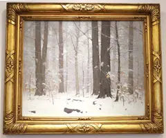 Allen Dean Cochran, Windy Winter Scene, 1913, Oil on canvas