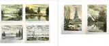 Set of seven watercolors on paper by the same artist by Set Of Seven Winter Lake View Watercolors, Pencil dated 1994 with accompanying indeciphrable Cyrillic writing, sold Feb 2024