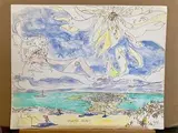John W. Boyce, Venice Beach, Pencil signed, titled and numbered as an "artist's proof" at base